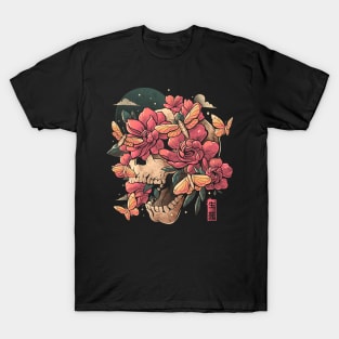 Blossom in Grave - Skull Flowers Death Gift T-Shirt